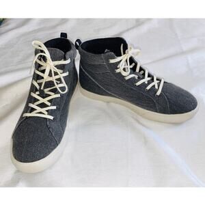 Saola Wanaka Canvas High-Top Sneakers in Dark Grey - Women's Size 7 - 100% Vegan